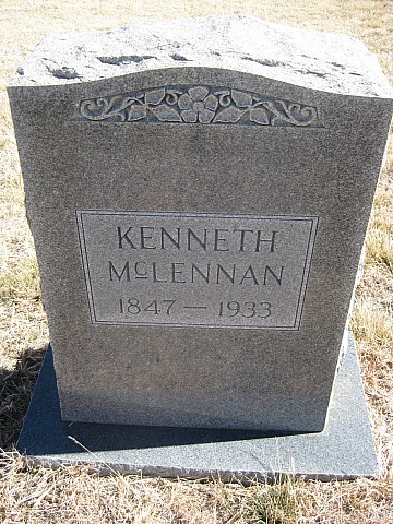 Photo of headstones/Kenneth McLennan 1847-1933 hdstn Howard Cem Paint Ck TX